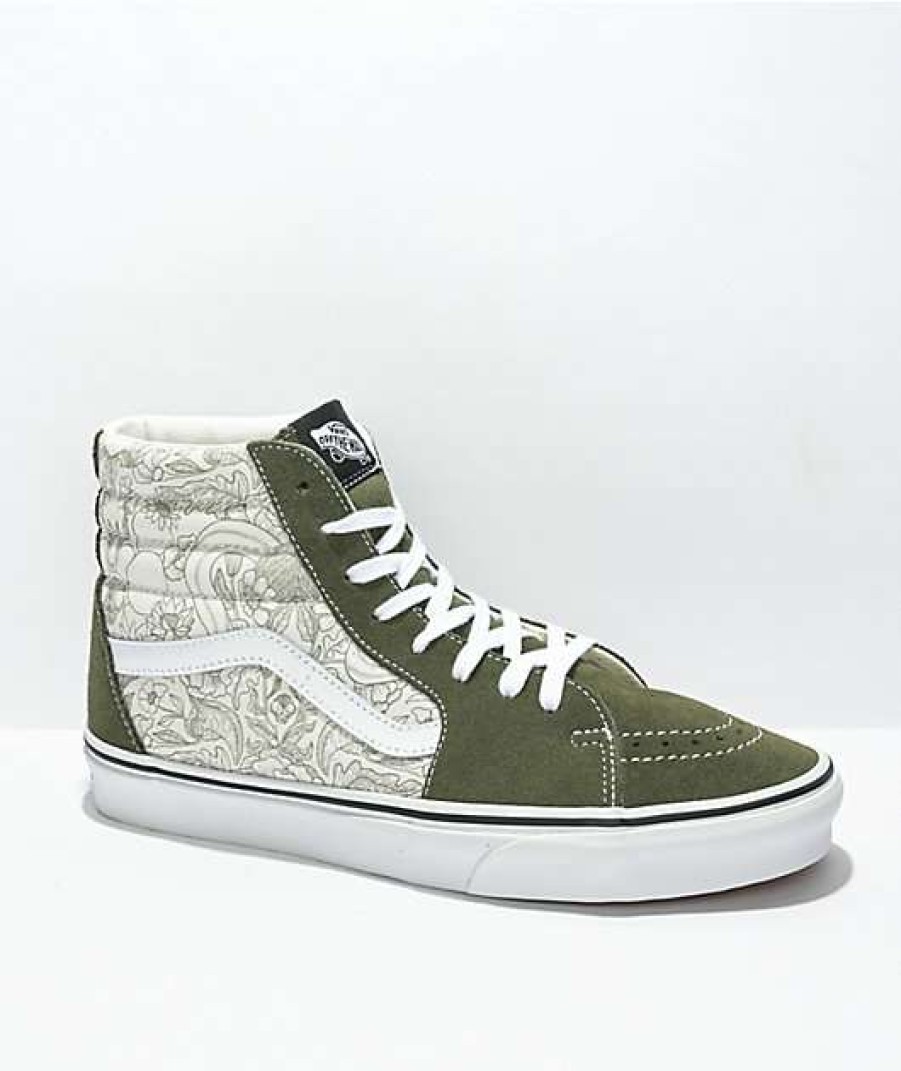 Vans * | Vans Sk8-Hi Desert Skulls Grape Leaf & White Skate Shoes Promotions