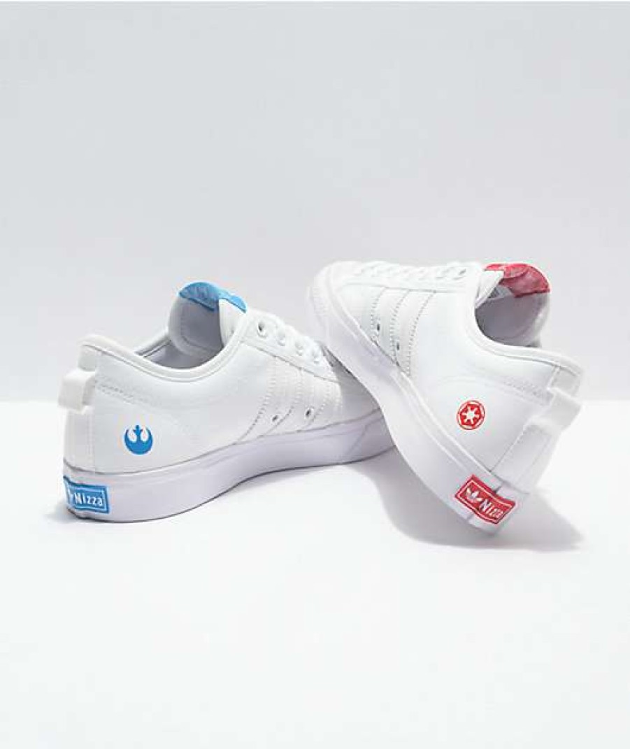 Shoes * | Adidas X Star Wars Nizza White & Blue Shoes Promotions