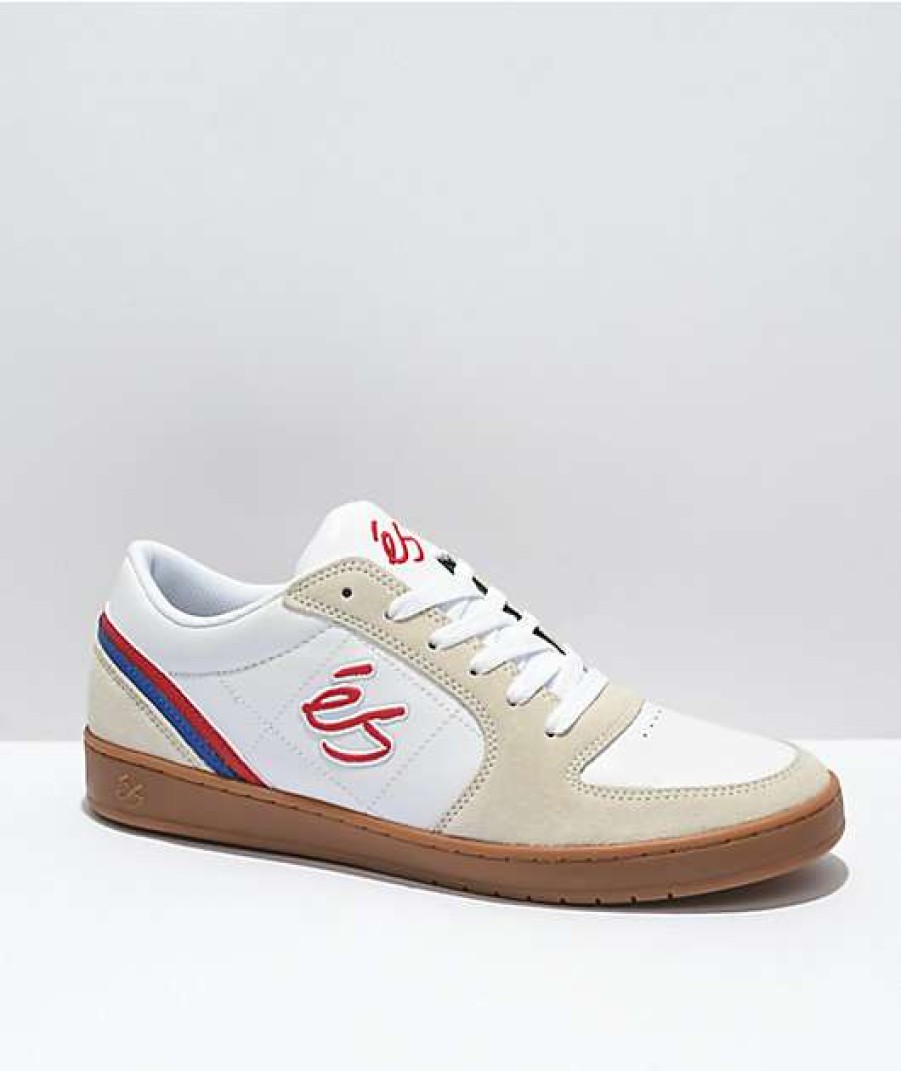 Skate Shoes * | Es Eos White & Gum Skate Shoes Outlet