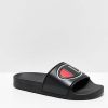 Sandals * | Champion Ipo Black Slide Sandals Outlet