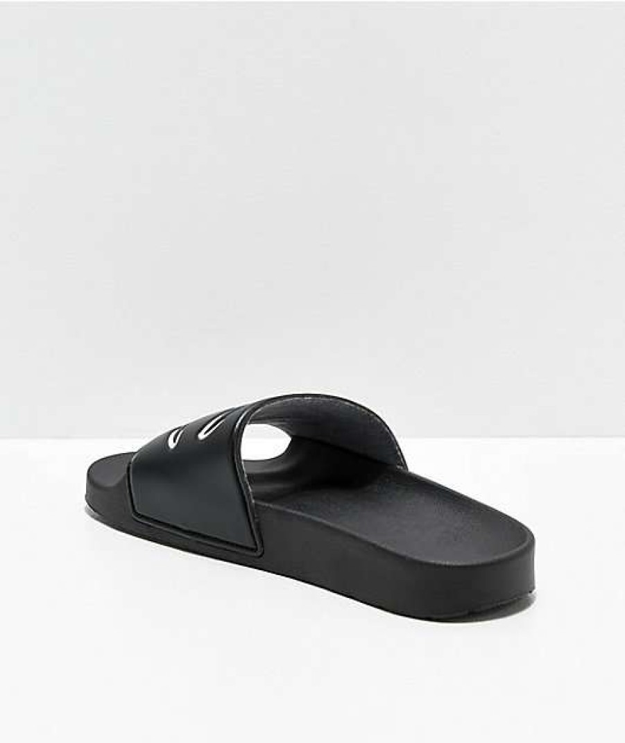 Sandals * | Champion Ipo Black Slide Sandals Outlet