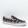 Vans * | Vans Slip-On Black & Neon Skate Shoes Promotions