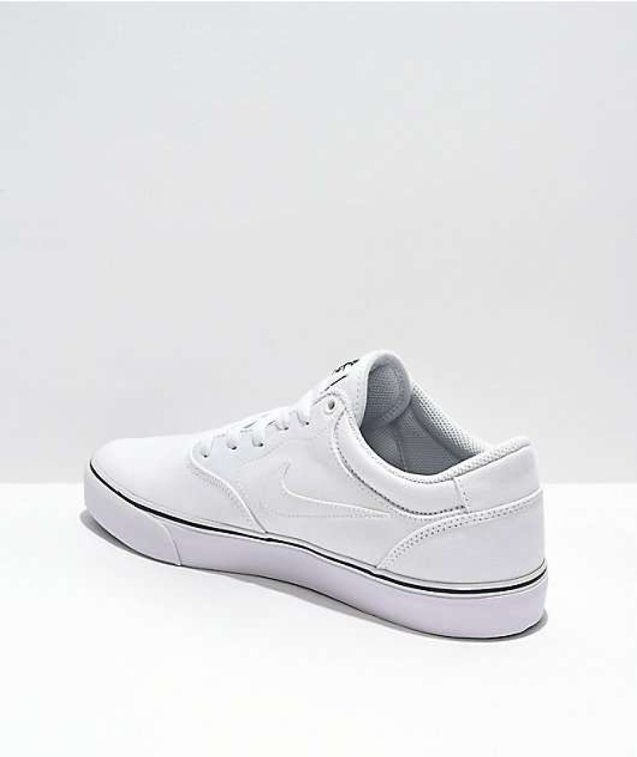 Nike * | Nike Sb Chron 2 White Canvas Skate Shoes Promotions