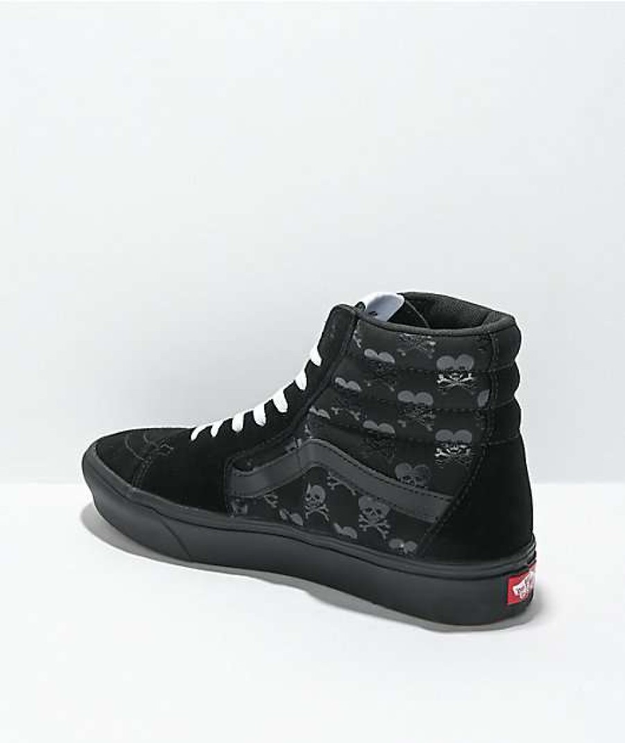 Vans * | Vans Sk8-Hi Comfycush Coldheart Black Skate Shoes Promotions