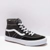 Vans * | Vans Skate Crockett High Black & White Skate Shoes Promotions