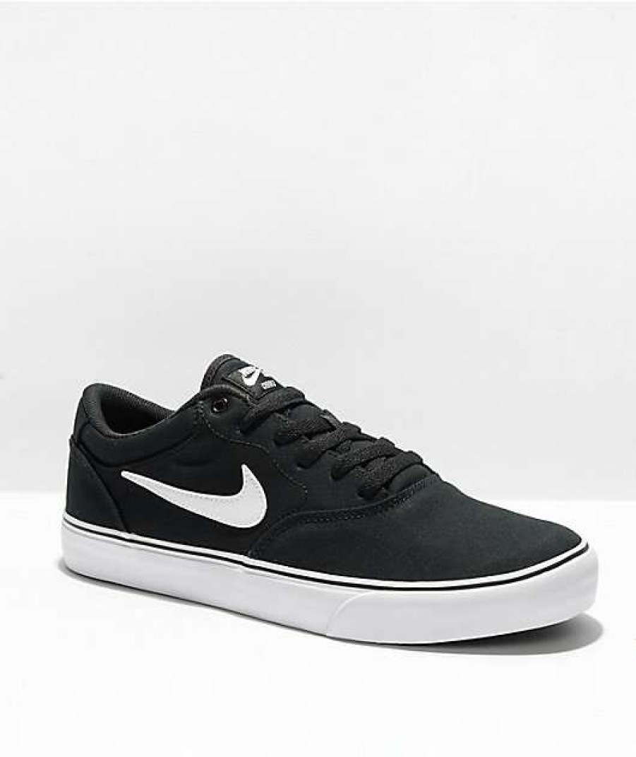 Nike * | Nike Sb Chron 2 Black & White Canvas Skate Shoes Promotions