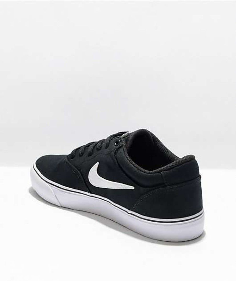 Nike * | Nike Sb Chron 2 Black & White Canvas Skate Shoes Promotions