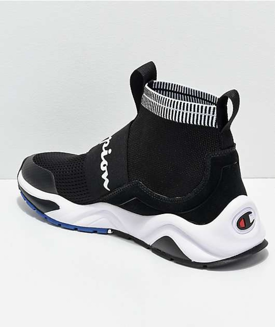 Sneakers * | Champion Men'S Rally Pro Black & White Shoes Outlet