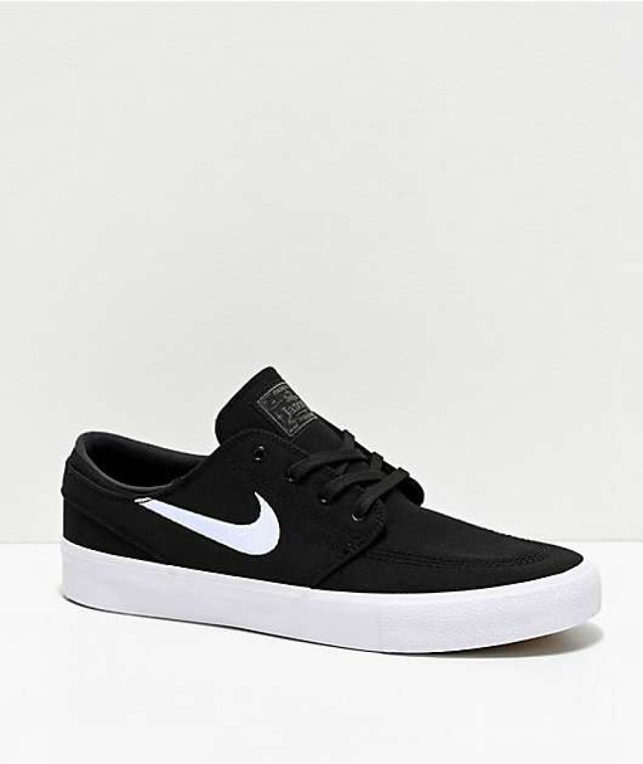 Nike * | Nike Sb Janoski Rm Black & White Canvas Skate Shoes Promotions