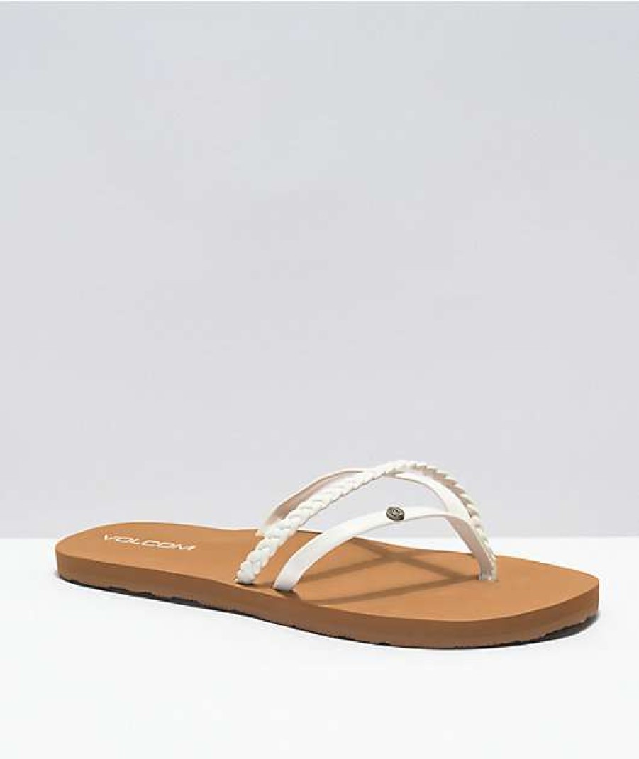 Sandals * | Volcom Thrills Ii White Sandals Outlet