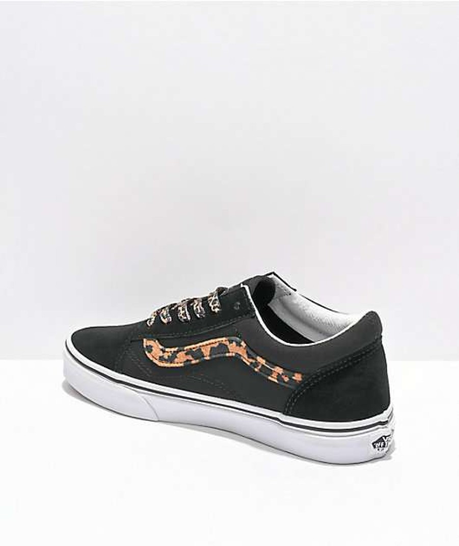 Vans * | Vans Old Skool Leopard Fur & Black Skate Shoes Promotions