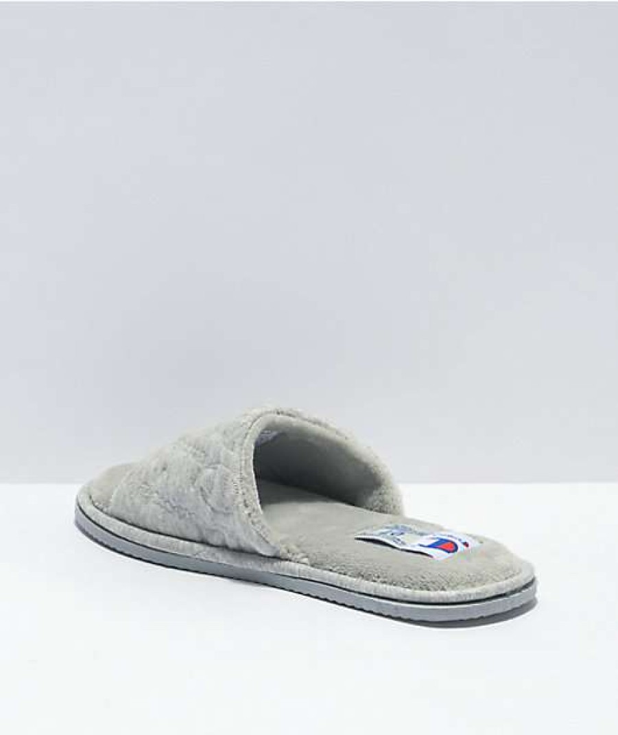 Shoes * | Champion Women'S Hotel Grey Slippers Outlet