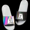 Sandals * | Ripndip Lord Nermal Iridescent Grey Slide Sandals Outlet