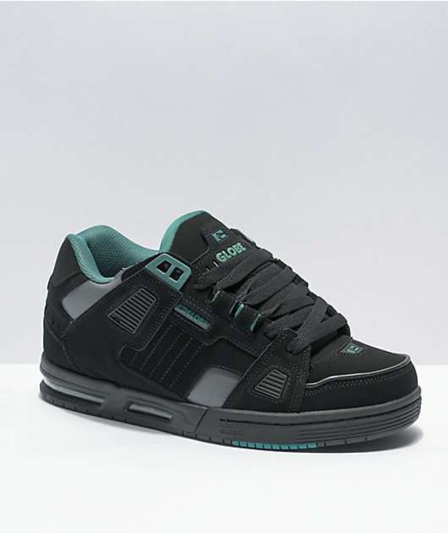 Shoes * | Globe Sabre Black & Petrol Skate Shoes Outlet