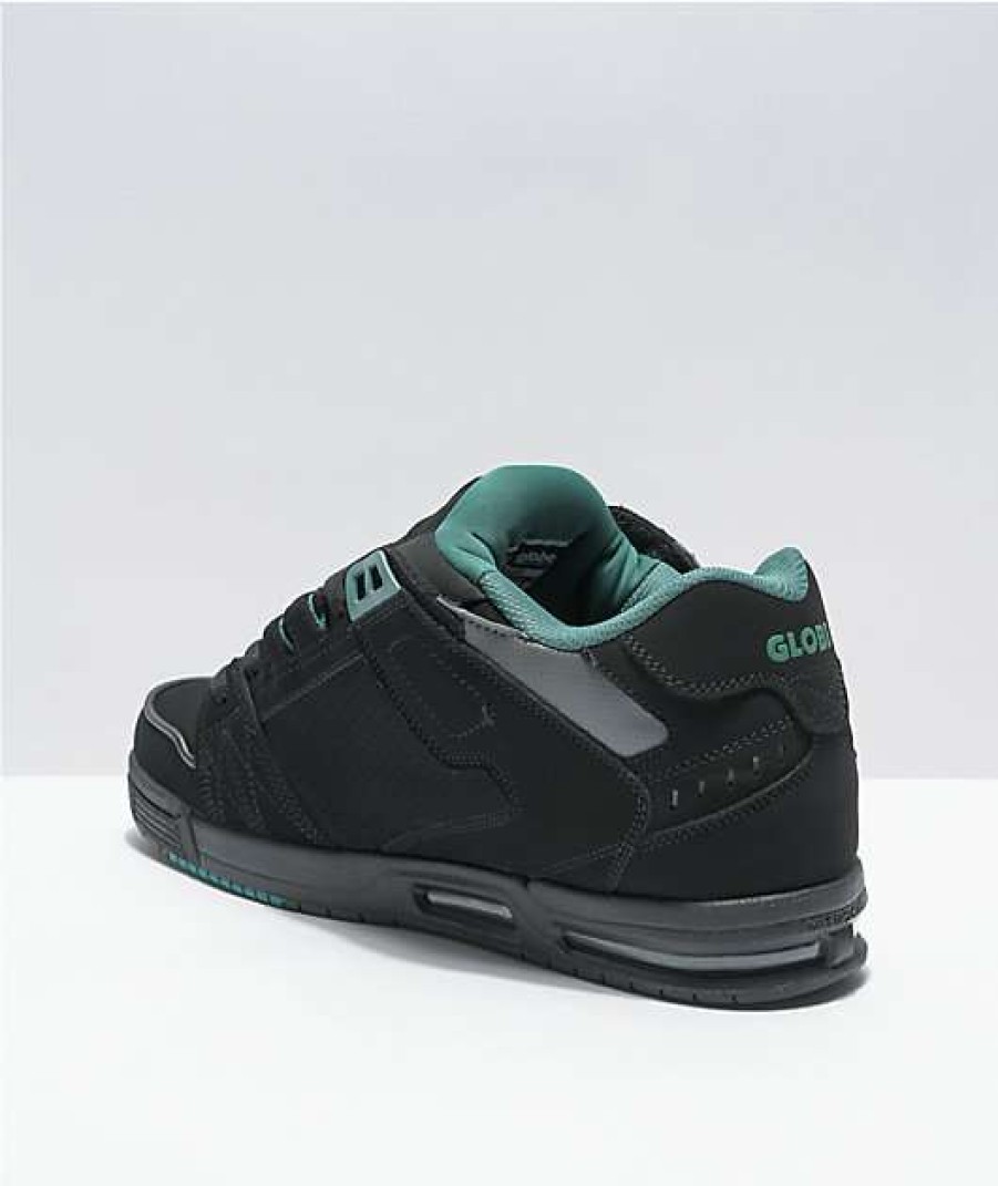 Shoes * | Globe Sabre Black & Petrol Skate Shoes Outlet