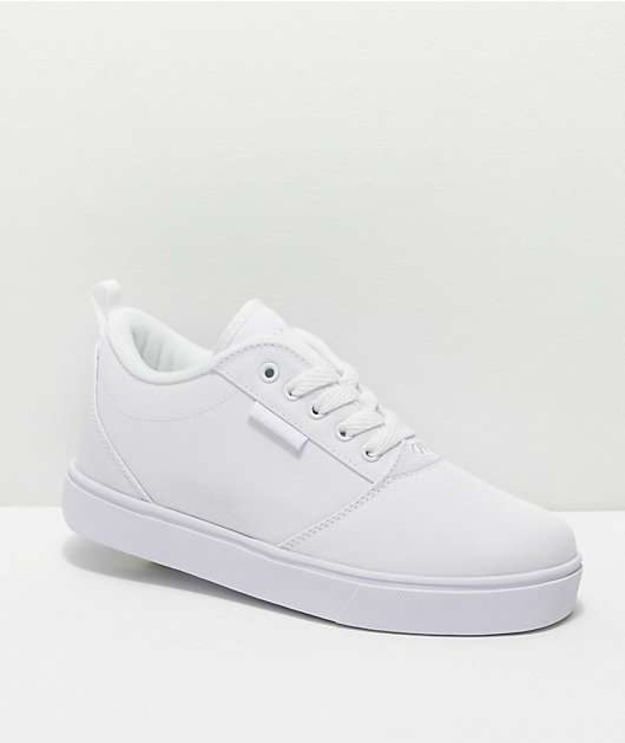 Skate Shoes * | Heelys Pro 20 Canvas White Wheeled Skate Shoes Outlet