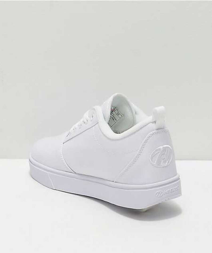 Skate Shoes * | Heelys Pro 20 Canvas White Wheeled Skate Shoes Outlet