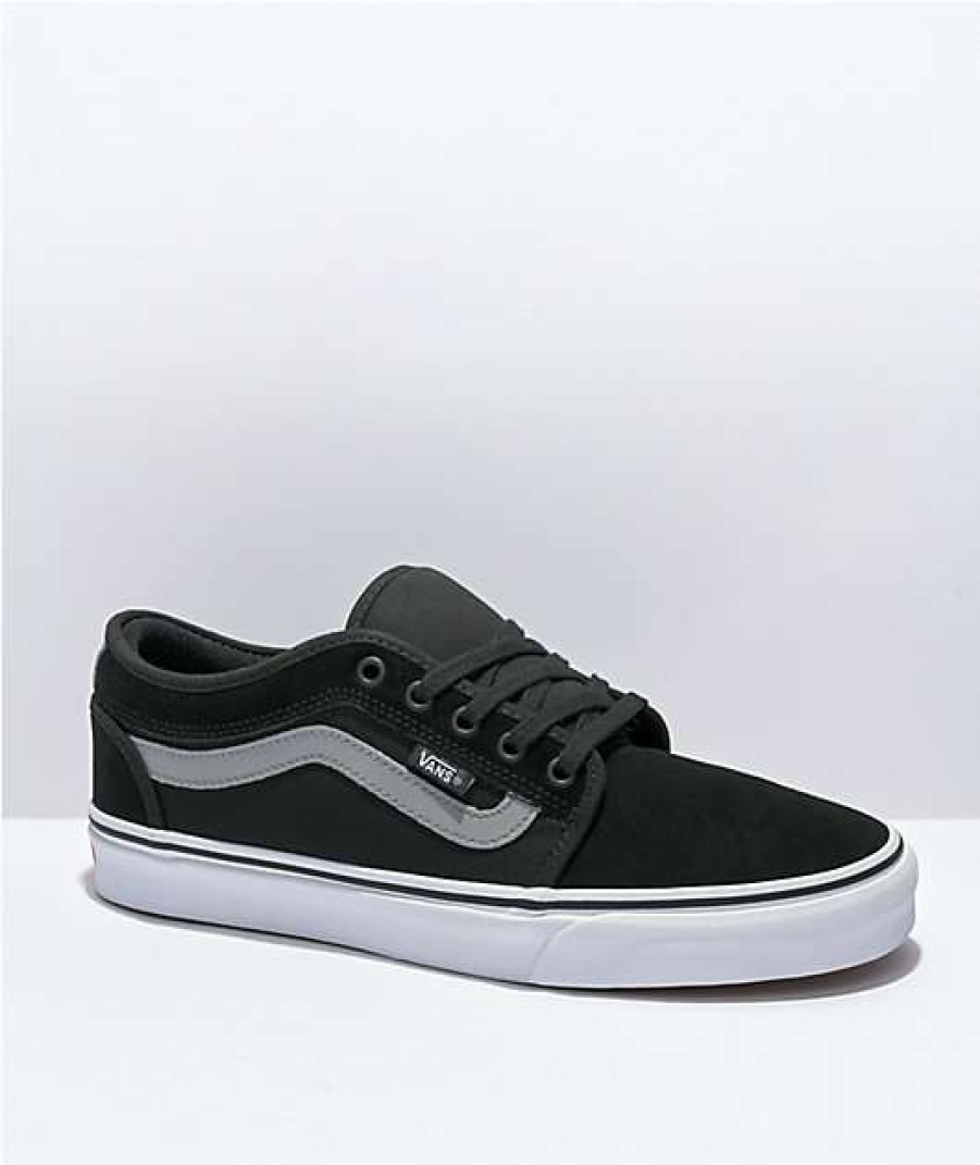 Vans * | Vans Chukka Low Sidestripe Black & Grey Skate Shoes Promotions