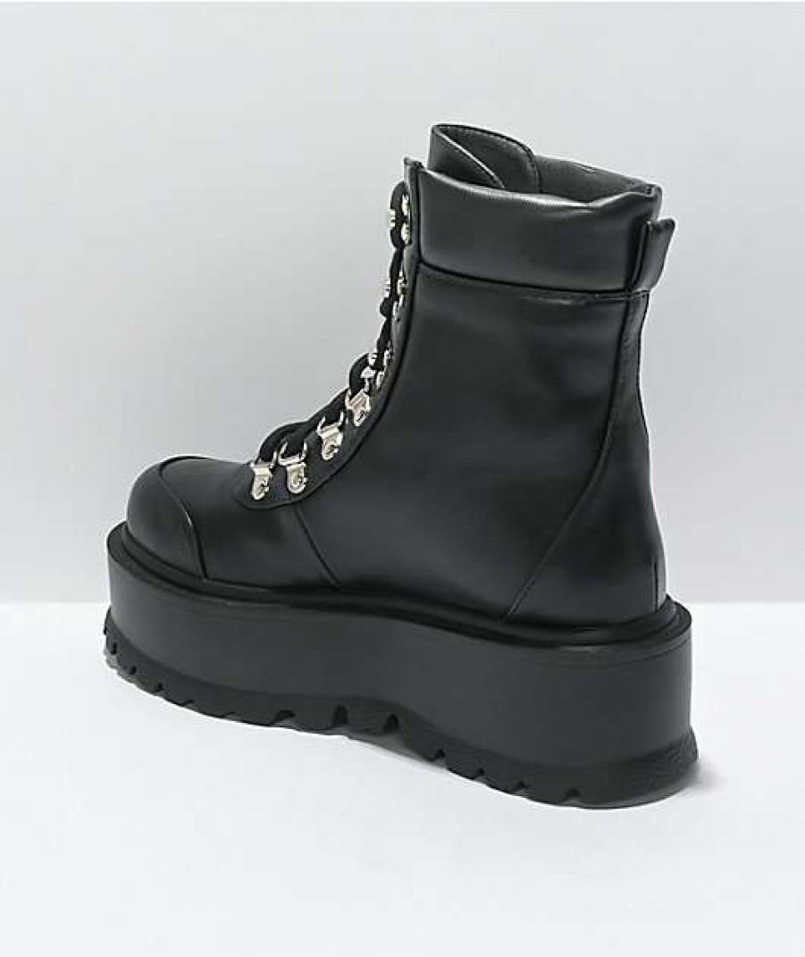 Shoes * | Koi Hydra Black Platform Boots Outlet