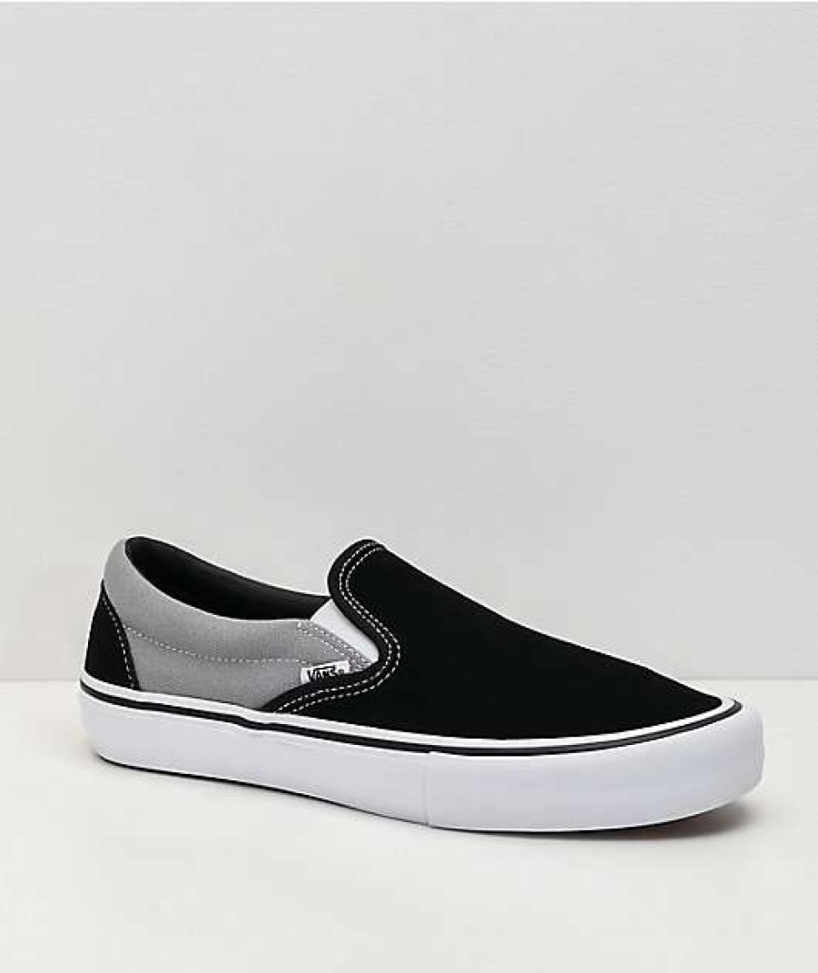 Vans * | Vans Skate Slip-On Nation Black & Silver Skate Shoes Promotions