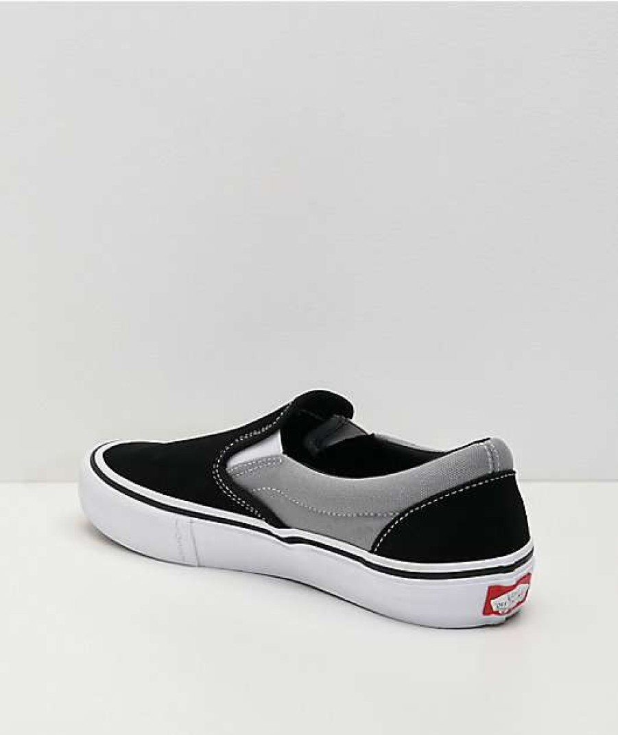 Vans * | Vans Skate Slip-On Nation Black & Silver Skate Shoes Promotions