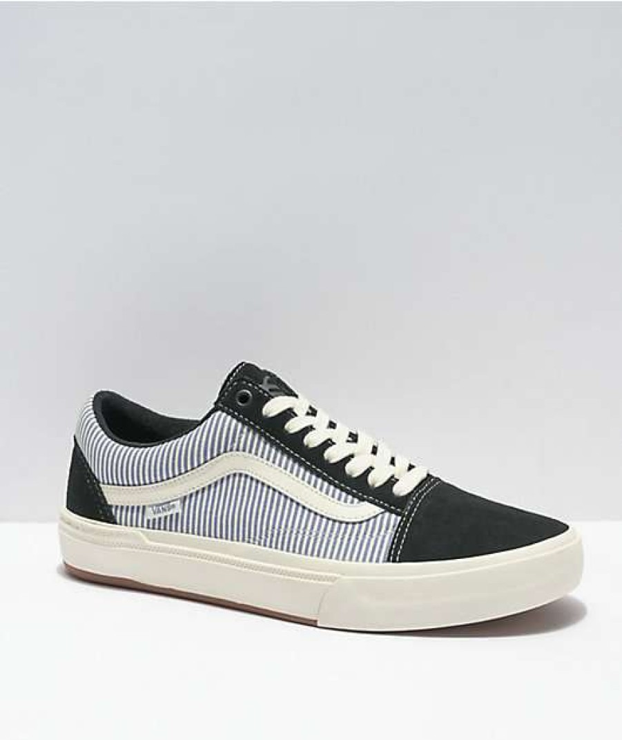 Vans * | Vans Old Skool Bmx Black & Blue Pinstripe Shoes Promotions