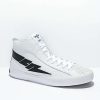 Sneakers * | Creative Recreation Zeus Hi White & Black Leather Shoes Outlet