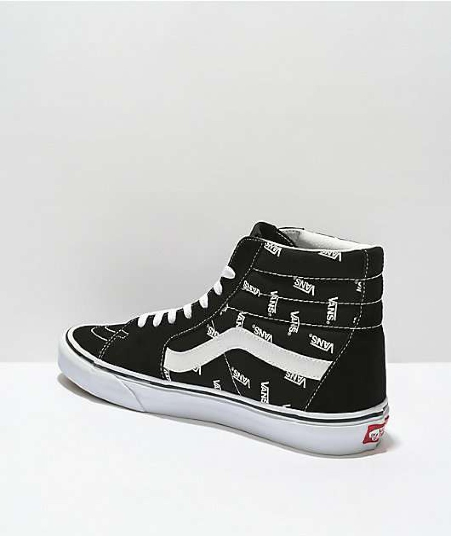 Vans * | Vans Sk8-Hi Print Black & White Skate Shoes Promotions