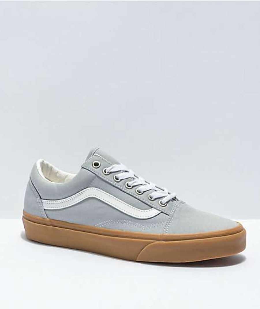 Vans * | Vans Old Skool High Rise Grey, White, & Gum Skate Shoes Promotions