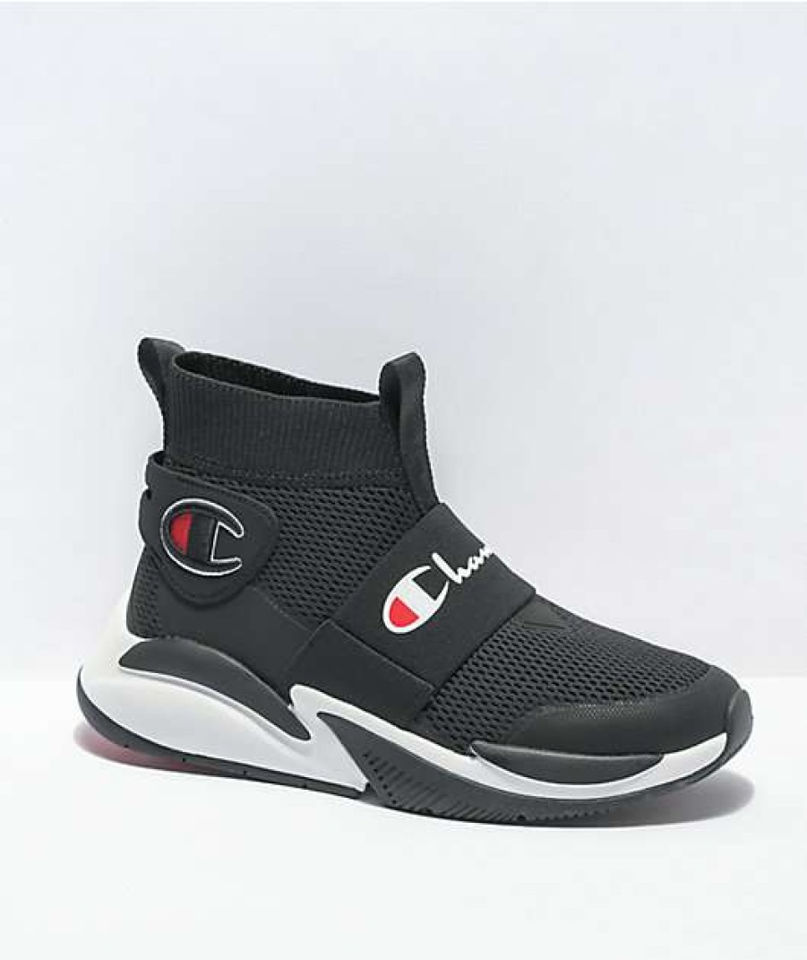 Sneakers * | Champion Men'S Rally Pro Xg Black & White Shoes Outlet