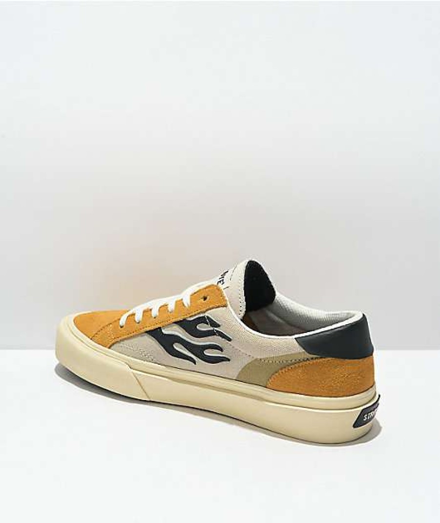 Skate Shoes * | Straye Logan Flame Amber Skate Shoes Outlet