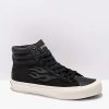 Skate Shoes * | Straye Venice X-Ray Flame Black & Reflective High-Top Skate Shoes Outlet