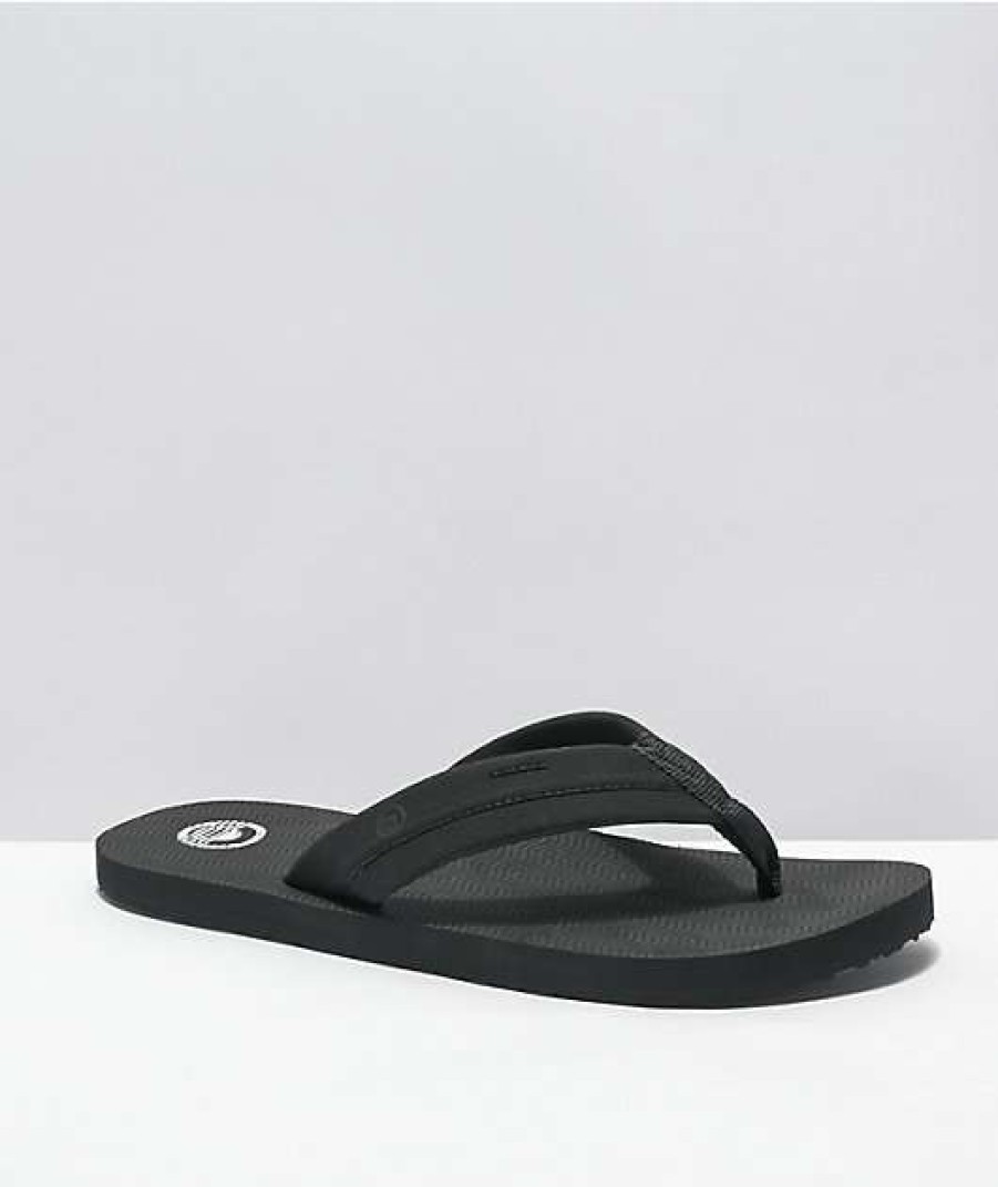 Sandals * | Cords Comfort Waves Black Sandals Outlet