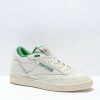 Shoes * | Reebok Club C Mid Chalk White & Green Shoes Outlet