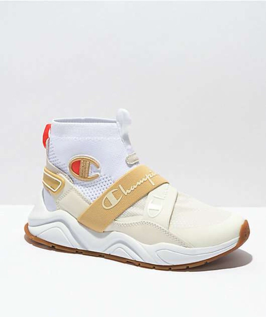 Sneakers * | Champion Rally Neo White & Buttercup Shoes Outlet