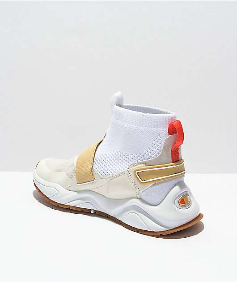 Sneakers * | Champion Rally Neo White & Buttercup Shoes Outlet