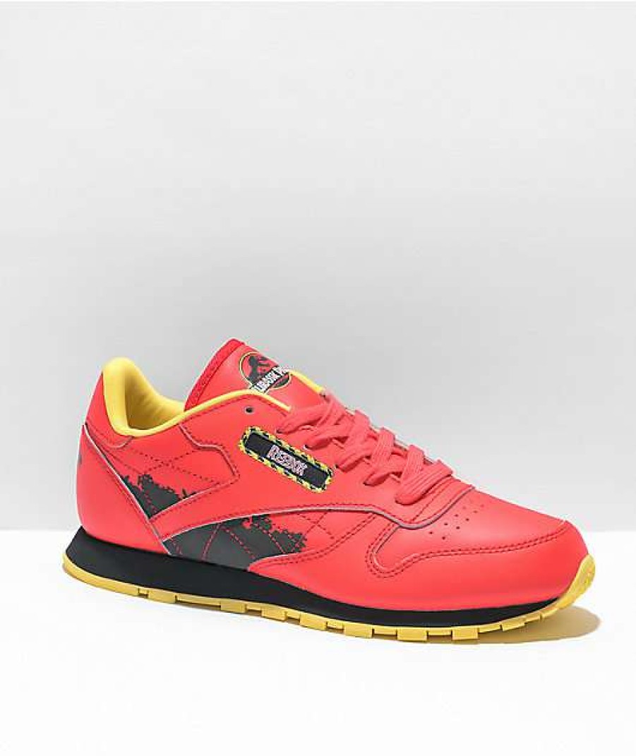 Sneakers * | Reebok X Jurassic Park Classic Leather Red Shoes Outlet