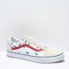 Vans * | Vans Old Skool Print White, Blue & Red Skate Shoes Promotions