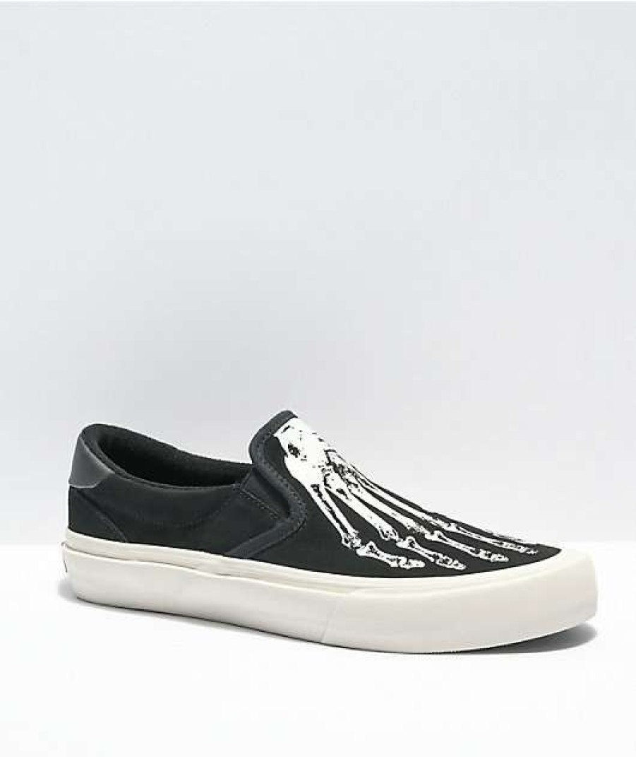 Shoes * | Straye Ventura X-Ray Black Suede Skate Shoes Outlet