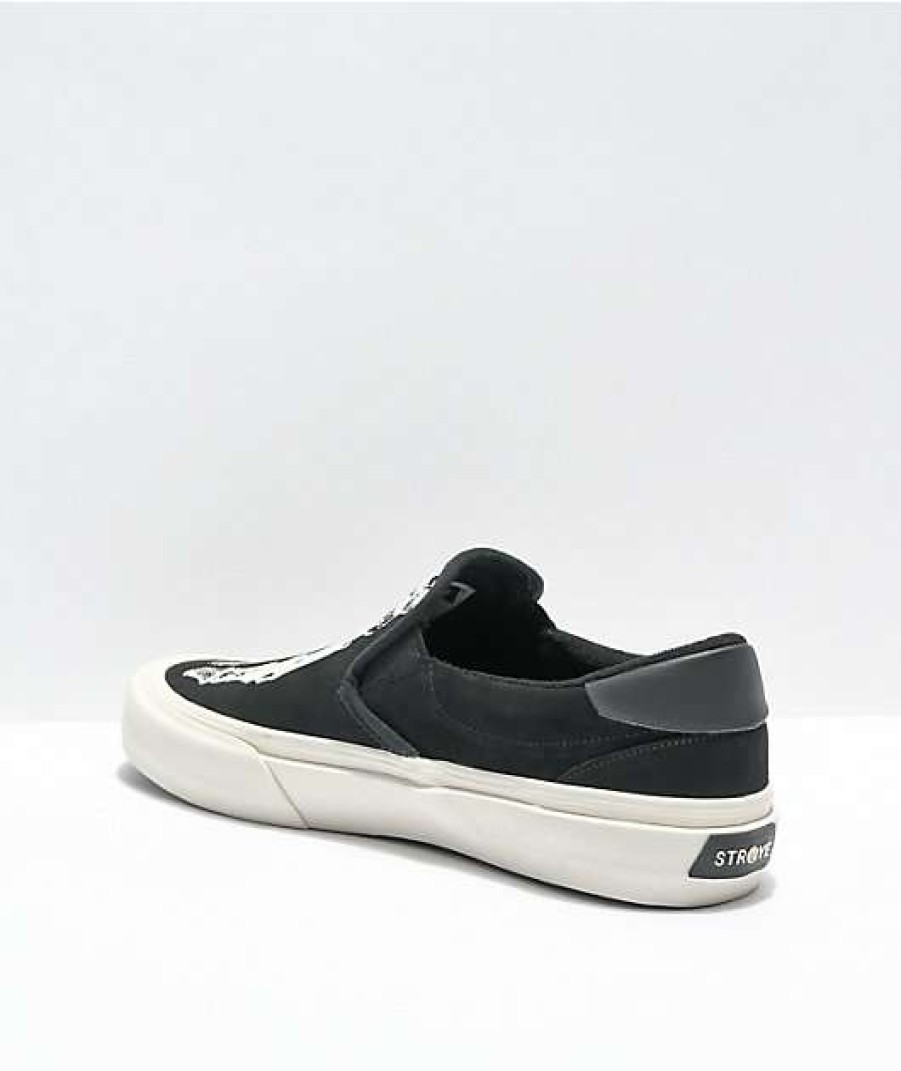 Shoes * | Straye Ventura X-Ray Black Suede Skate Shoes Outlet