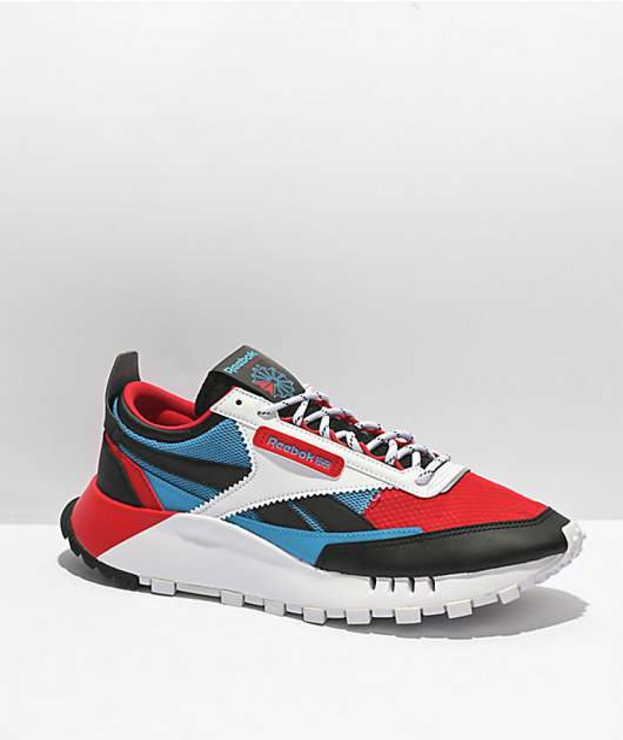 Sneakers * | Reebok Classic Leather Legacy White, Red & Blue Shoes Outlet