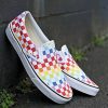 Vans * | Vans Slip-On Rainbow Checkerboard Skate Shoes Promotions