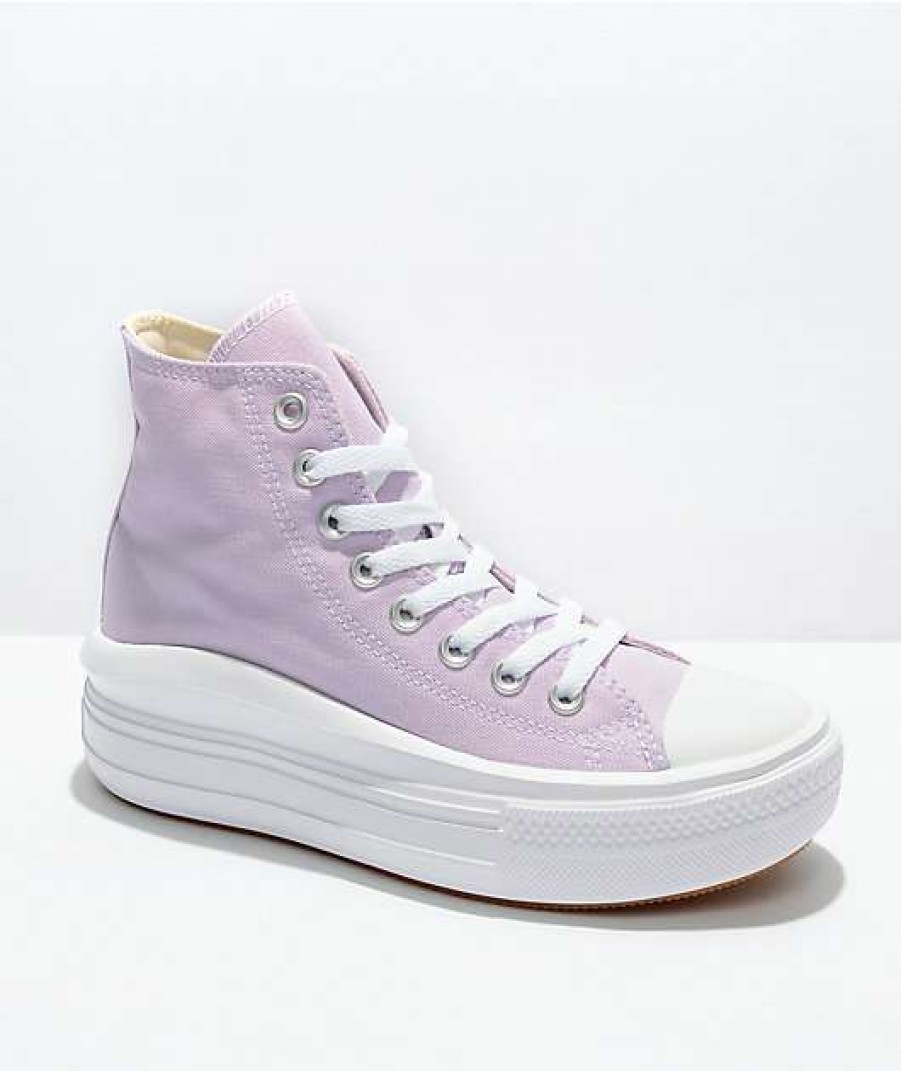 Shoes * | Converse Ctas Move Hi-Top Pale Purple Platform Shoes Outlet