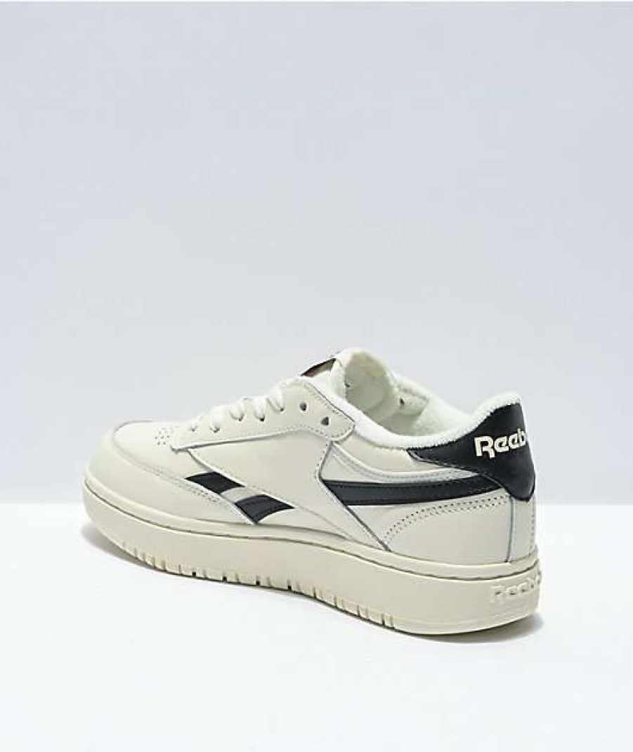 Sneakers * | Reebok Club C Double White & Black Shoes Outlet