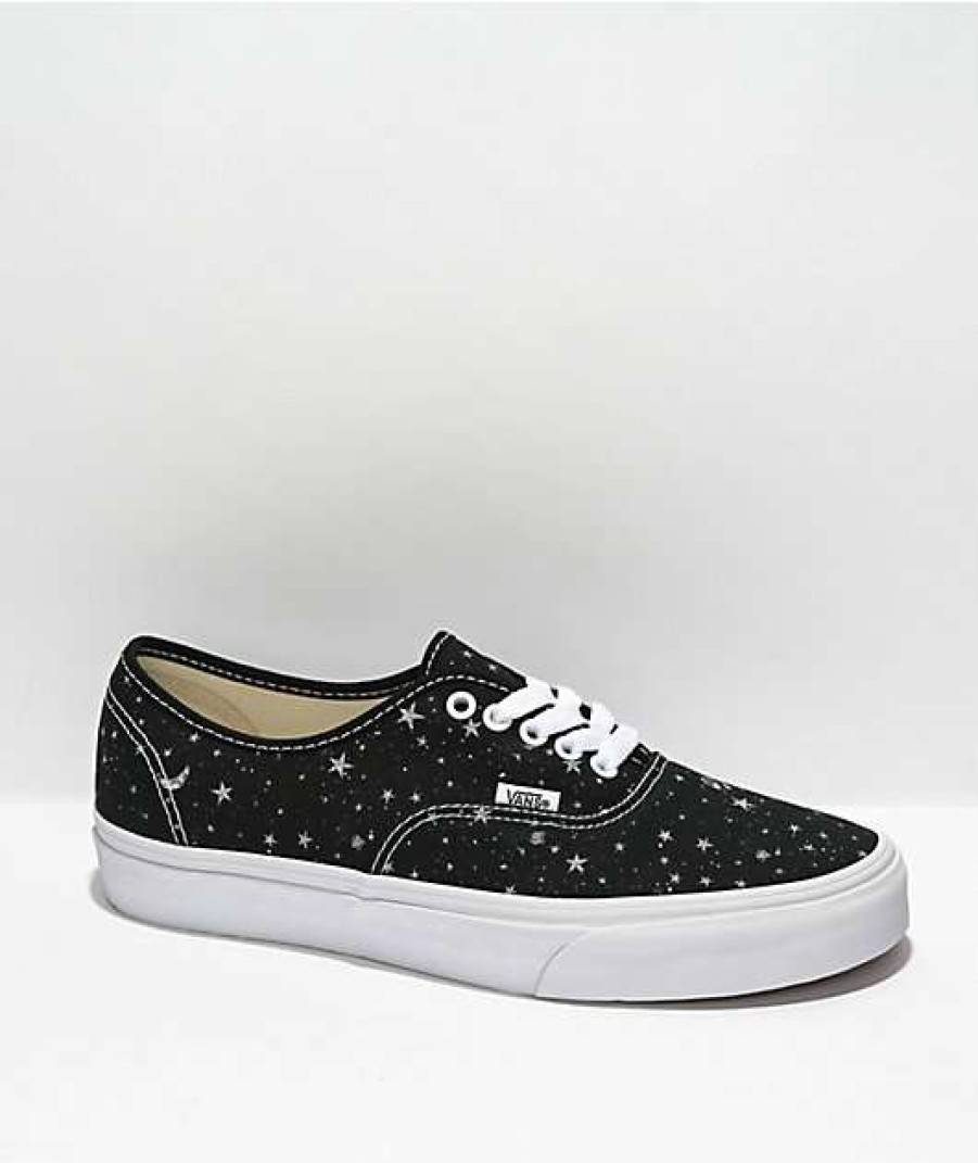 Vans * | Vans Authentic Stars Black & White Skate Shoes Promotions