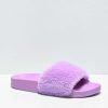 Sandals * | Trillium Lavender Fur Slide Sandals Outlet