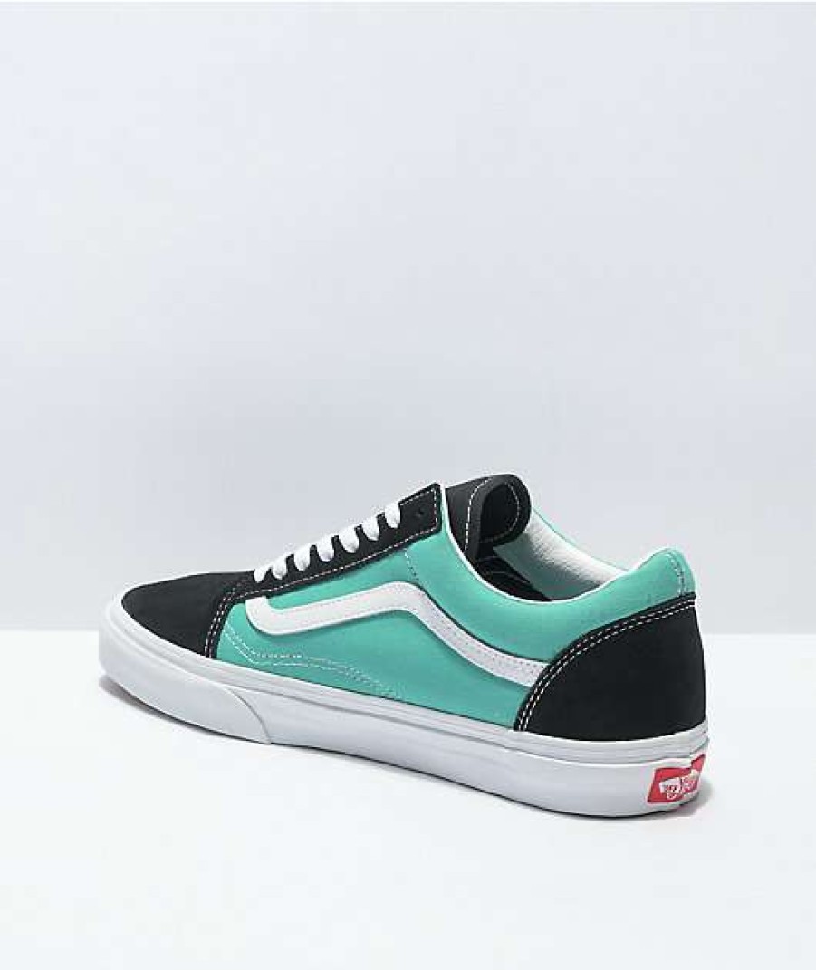 Vans * | Vans Old Skool Black & Waterfall Skate Shoes Promotions