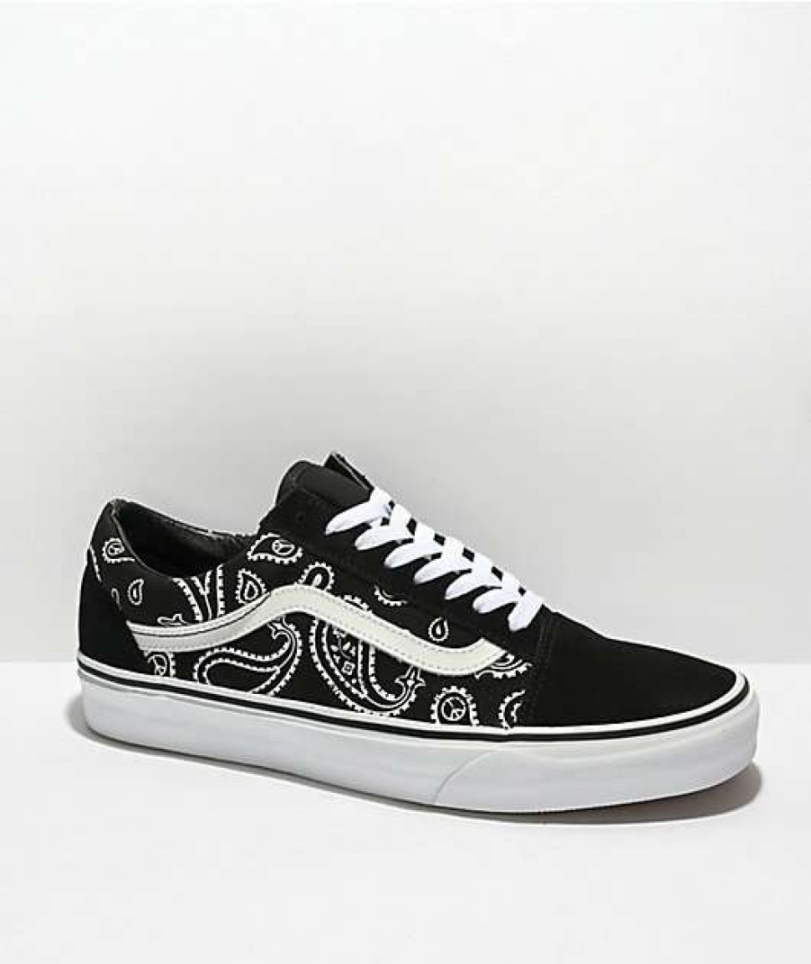 Vans * | Vans Old Skool Peace & Paisley Black Skate Shoes Promotions