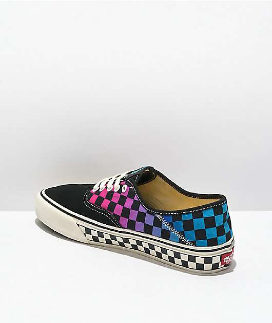 Vans * | Vans X T&C Surf Designs Authentic Sf Checkerboard Gradient Skate Shoes Promotions