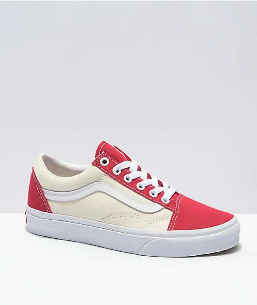 Vans * | Vans Old Skool Chili Pepper & White Skate Shoes Promotions